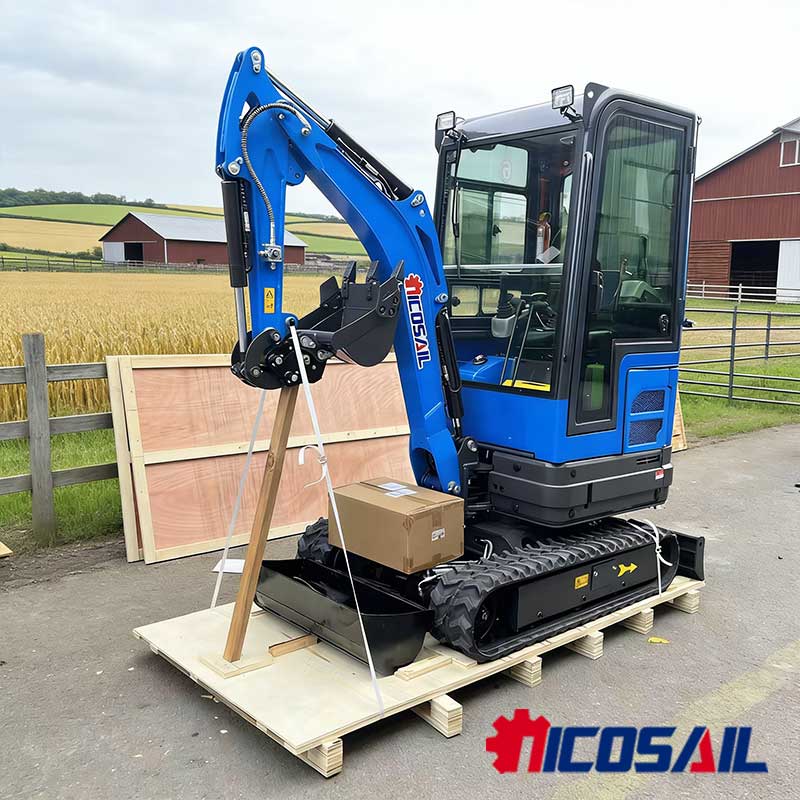 Farming Jobs - EUR5/EPA-konformer 2-Tonnen-Minibagger OKW20– 360 ° Rotationsgerät