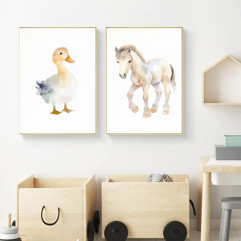 Aquarell Nutztiere Baby Pferd  – Agriculture Vertical Farming Bewertung und Preis