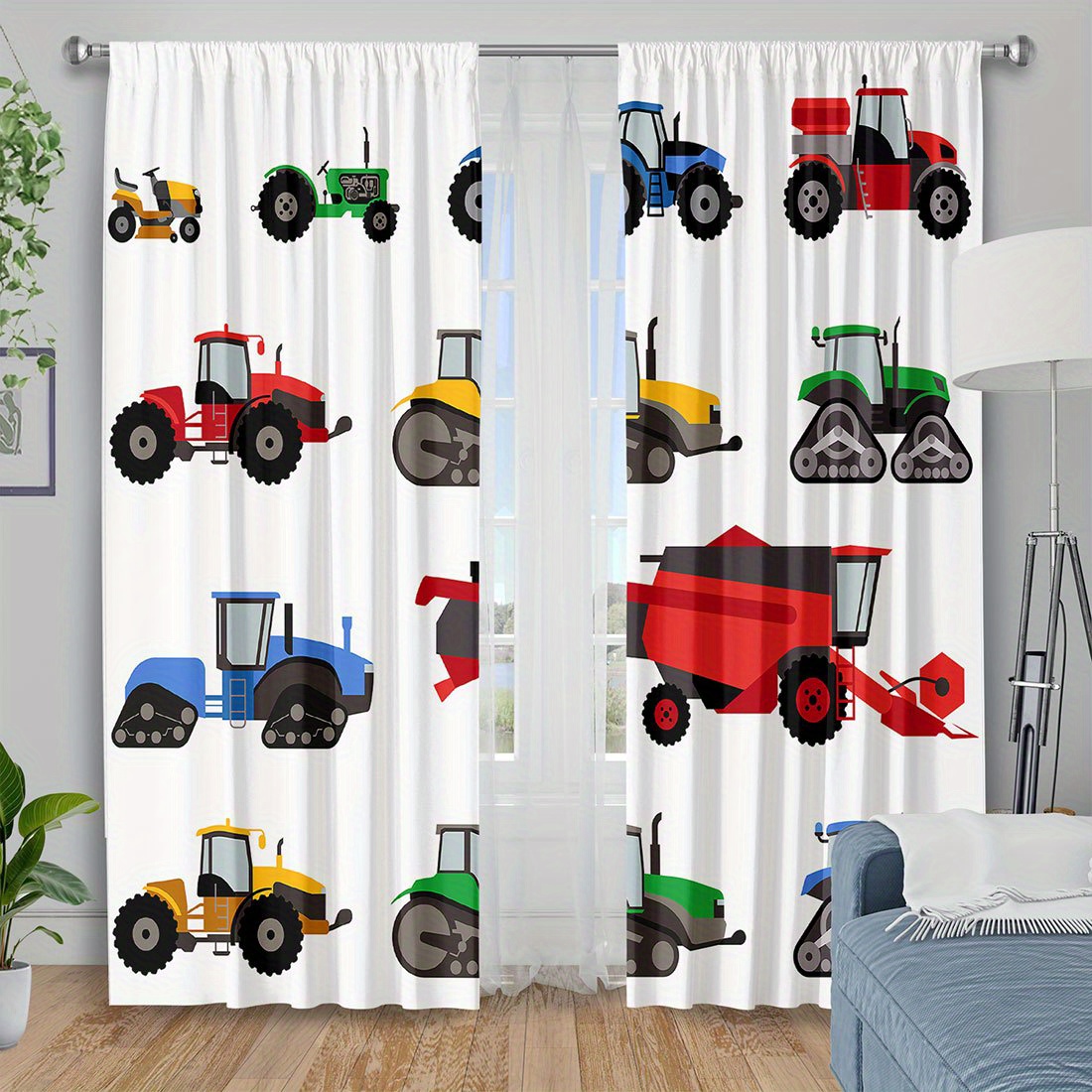 Cartoon-Traktor-Vorhang, bunte – Agriculture Farming For Kids Bewertung und Preis