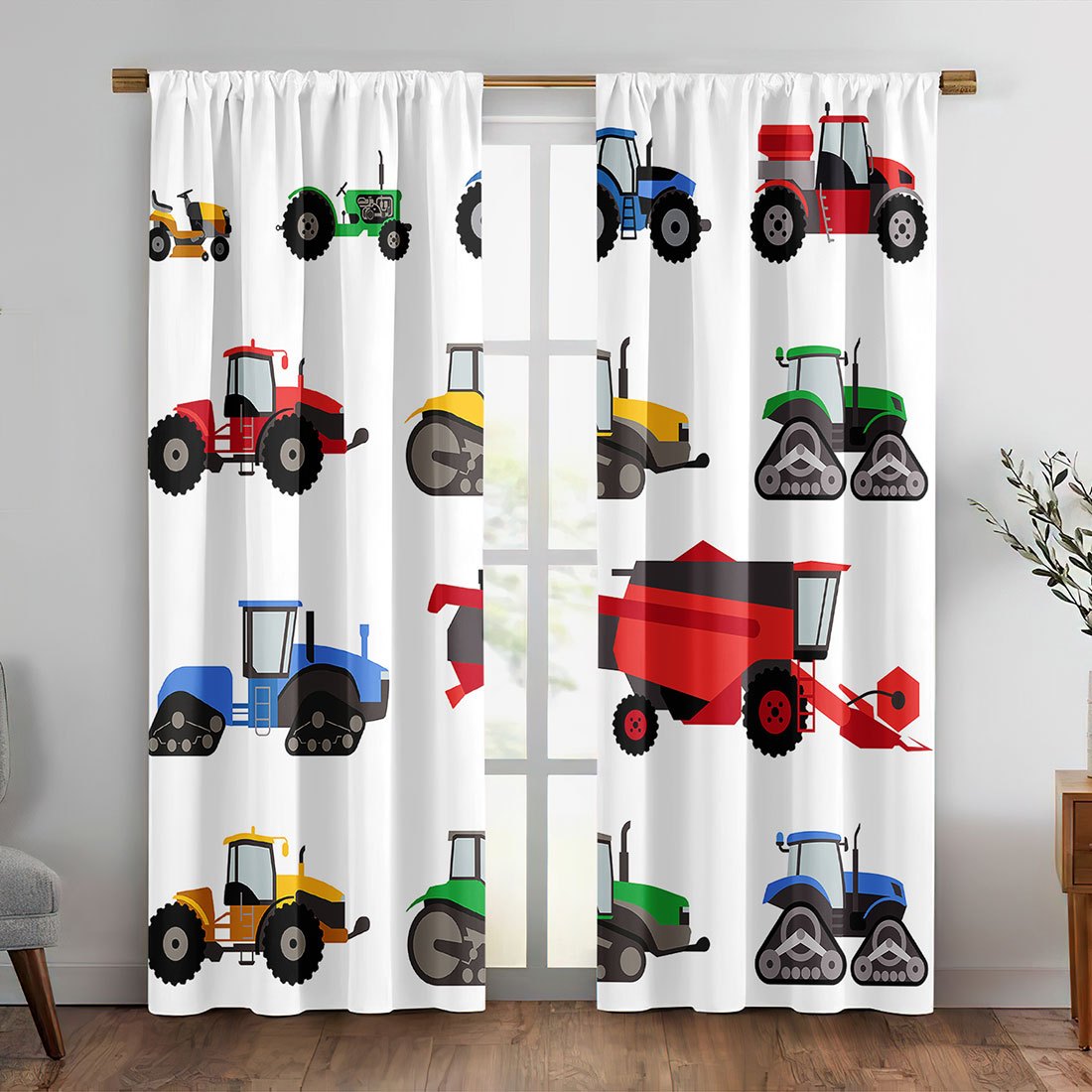 Cartoon-Traktor-Vorhang, bunte – Agriculture Farming For Kids Bewertung und Preis