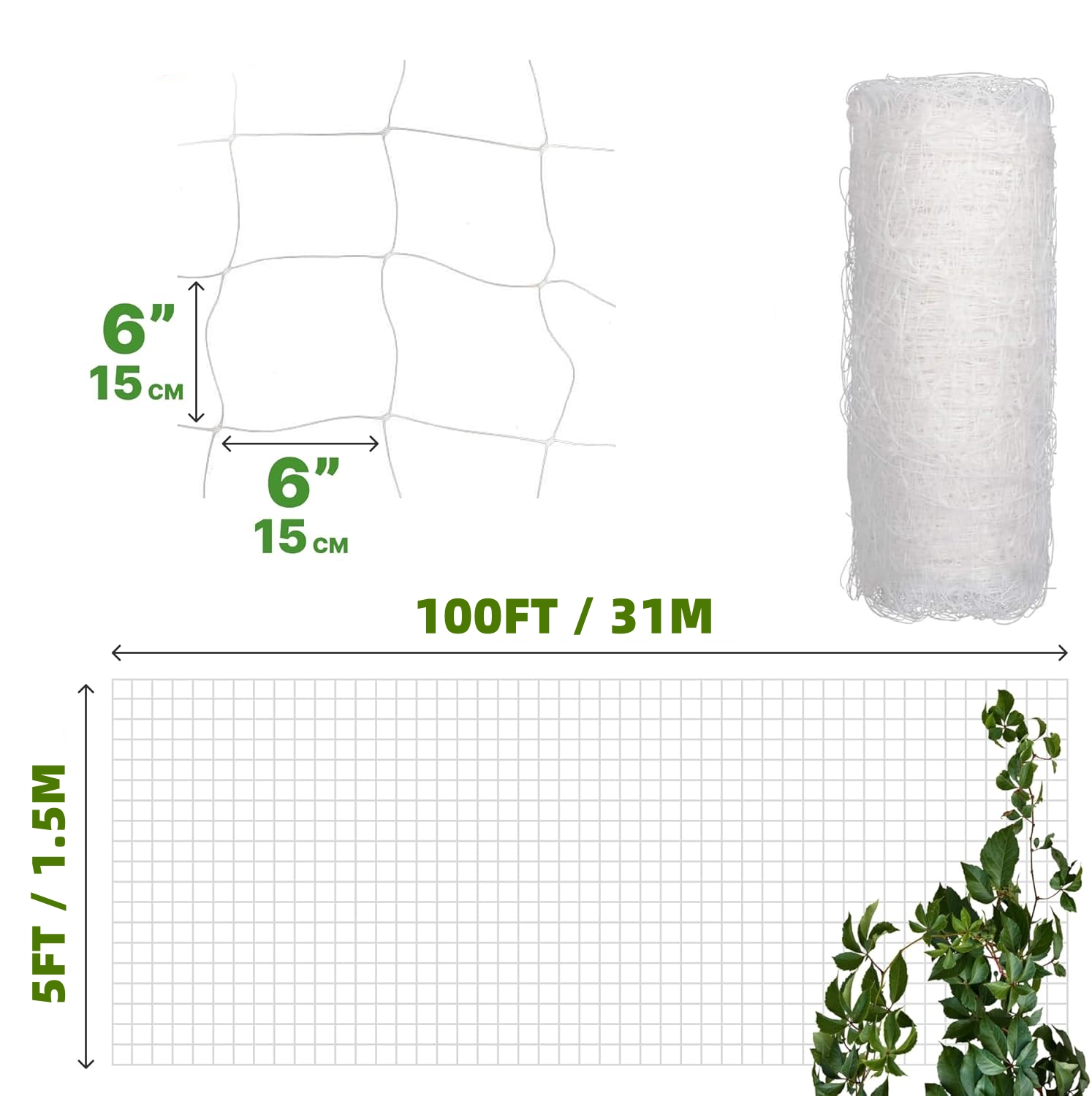 Kunststoff-Spaliernetz, 4 x 10 – Agriculture Vertical Farming Bewertung und Preis